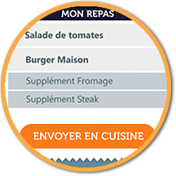 envoyer menu en cuisine