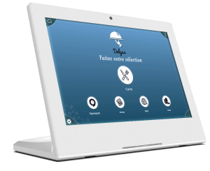 Tablette de menu pour restaurant sur table