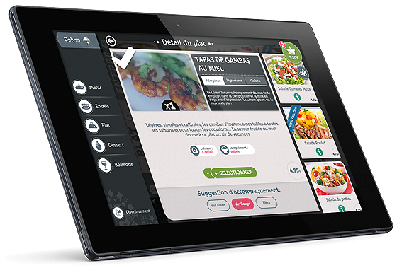 tablette tactile menu pour restaurant